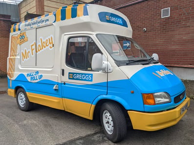 The Ford Transit ice cream van for Greggs