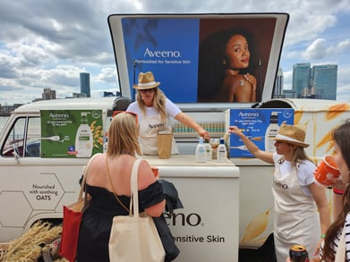 The Aveeno VW pop-up camper bar