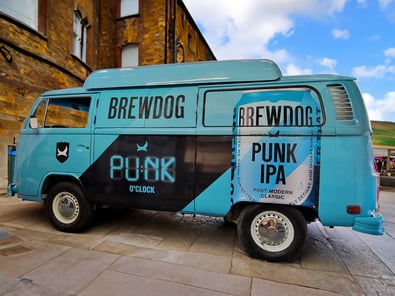 Brewdog's VW camper, when closed