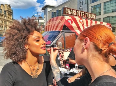 A social media experience with a Charlotte Tilbury ice cream van