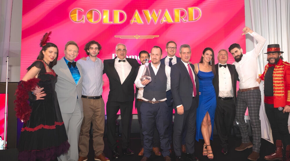 Promohire at FMBE 2025, winning the gold award