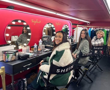 Inside the SHEIN bus, used for an experiential campaign