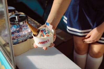 A 'Stranger Things' branded ice cream tub