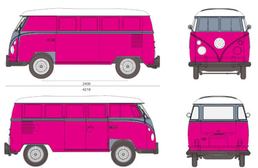 VW Camper Template - One of the promotional vehicle design services