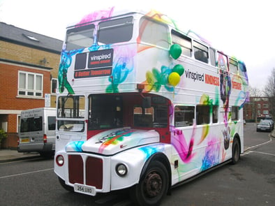 Vinspired Routemaster, as seen from the front.